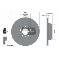 BENDIX Braking féktárcsa BENDIX Braking BDS1761 féktárcsa