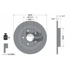 BENDIX Braking féktárcsa BENDIX Braking BDS1792 féktárcsa