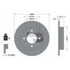 BENDIX Braking féktárcsa BENDIX Braking BDS1837 féktárcsa