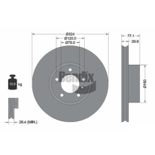 BENDIX Braking féktárcsa BENDIX Braking BDS1872 féktárcsa