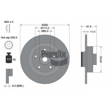 BENDIX Braking féktárcsa BENDIX Braking BDS1885 féktárcsa