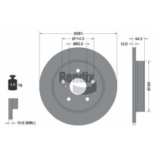 BENDIX Braking féktárcsa BENDIX Braking BDS2096 autóalkatrész