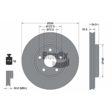 BENDIX Braking féktárcsa BENDIX Braking BDS2166 féktárcsa
