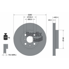 BENDIX Braking féktárcsa BENDIX Braking BDS2324 autóalkatrész