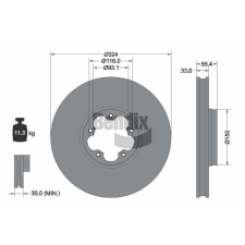 BENDIX Braking féktárcsa BENDIX Braking BDS2330 autóalkatrész