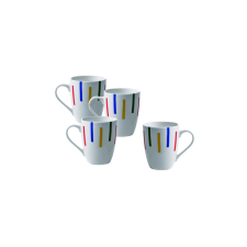 Benetton BE-0256 360ml Bögre szett - Fehér csíkos (4db) bögrék, csészék