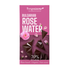 Benjamissimio Benjamissimio bio vegán fekete csokoládé bolgár rózsavízzel 60 g csokoládé és édesség