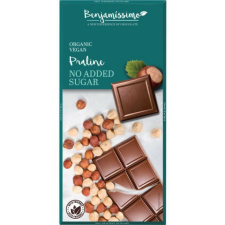 Benjamissimo BIO, vegán, hozzáadott cukormentes csokoládé mogyoró pralinéval 60 g csokoládé és édesség