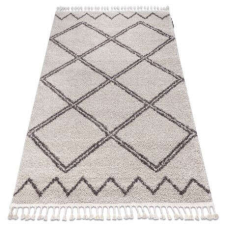 Berber Szőnyeg BERBER ASILA B5970 krém / barna Rojt shaggy 140x190 cm lakástextília