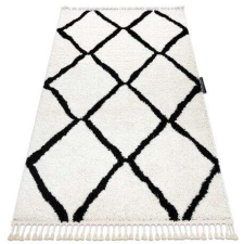 Berber Szőnyeg BERBER CROSS fehér Rojt shaggy 200x290 cm lakástextília
