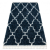 Berber Szőnyeg BERBER UNION 3488 Lóhere Marokkói Trellis kék / krém Rojt shaggy 120x170 cm