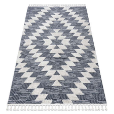 Berber Szőnyeg SEVILLA Z250A gyémánt kék / szürke ehér Rojt Berber shaggy 140x190 cm lakástextília