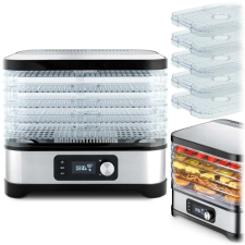 Berdsen Aszalógép , gyümölcs-zöldség szárító , 5 tálcás, 10L-es ,fekete Berdsen aszalógép