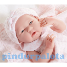 Berenguer Élethű Berenguer Játékbabák - újszülött lány rózsaszín kötött ruhában és sapkában 36cm élethű baba