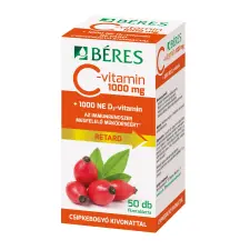  Béres c-vitamin 1000mg csipkebogyó+d3-vitamin filmtabletta 50 db vitamin és táplálékkiegészítő