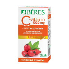 Béres Gyógyszergyár Zrt. Béres C-vitamin 1000mg+ 2000NE D3 retard tabletta 90x vitamin és táplálékkiegészítő
