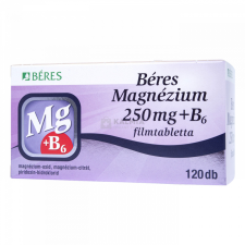 Béres Magnézium 250 mg + B6 filmbtabletta 120 db vitamin és táplálékkiegészítő