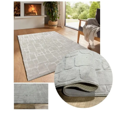  Bergamo plüss puha tapintású szőnyeg szürkésbézs 120x170cm bergamorandomtaupe-120 lakástextília