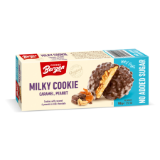 Bergen milky cookie karamellával tejcsokoládéban hozzáadott cukor nélkül 100 g csokoládé és édesség