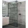  Bergen Walk-in .||. Black zuhanyfal 120, 200cm, 6mm, NANO