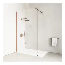  Bergen Walk-in .||. Rose Gold zuhanyfal 120, 200cm, 6mm, NANO kád, zuhanykabin
