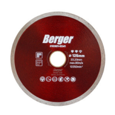 Berger Gyémánt vágókorong 125mm Berger folyamatos élű, csempe csempevágó