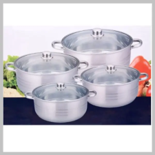  Berghome Line 8 részes főzőedény készlet hőálló üveg fedőkkel BL-1463 edény