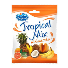 Bergland Keménycukorka mini Bergland Tropical Mix 70g csokoládé és édesség