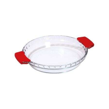 BERGNER Bergner jénai hőálló üvegtál, szilikon füllel, 1.25 L, kerek edény