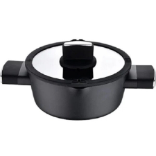 Bergner BG-35912 Ion Plus lábas fedővel 28 cm, 5,5L fekete edény