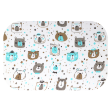 Bergon Színes mintás textil pelenka 70x80 cm-Türkiz macik mosható pelenka