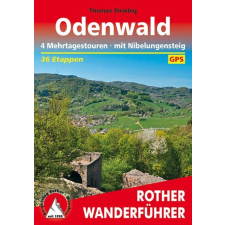 Bergverlag Rother Odenwald – 4 Mehrtagestouren I Mit Nibelungensteig túrakalauz Bergverlag Rother német RO 4544 irodalom