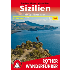 Bergverlag Rother Szicília túrakalauz, Lipari-szigetek térkép, kalauz Bergverlag Rother német irodalom
