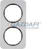 Berker 10122184 2-es keret , univerzális, alu/fekete, R.1; 152,2mm x 81,2 mm