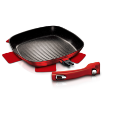 BERLINGER Berlinger Haus Grill serpenyő levehető nyéllel, 28 cm, Metallic Line Burgundy Edition edény