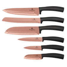 BERLINGER HAUS 6-részes rozsdamentes acél konyhai kés készlet ROSE GOLD kés és bárd