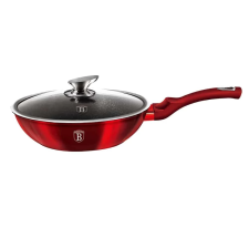 BERLINGER HAUS BH/1265N Metallic Line Burgundy Edition Wok fedővel 28cm edény