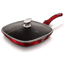 BERLINGER HAUS BH/1613N Grill serpenyő fedővel 28cm piros edény