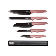 BERLINGER HAUS BH/2700 mágneses akasztóval, pink 6 részes késkészlet kés és bárd