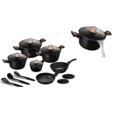 BERLINGER HAUS Black Rose Collection 15 részes edénykészlet márvány bevonattal BH-8234 edény