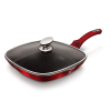 BERLINGER HAUS Grill serpenyő fedővel 28 cm Metallic Line Burgundy Edition BH/1613N
