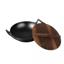 BERLINGER HAUS LP-BH-190 fa fedővel, fekete 30cm wok edény