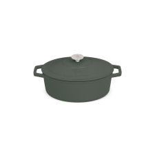 BERLINGER HAUS Matte Green Öntöttvas ovális lábas fedővel 30 cm-es (BH-6545) edény