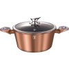 BERLINGER HAUS ROSE GOLD bevonatoslábas üveg fedővel 28 cm 6,1l / BH-1516N / (BH/1516)