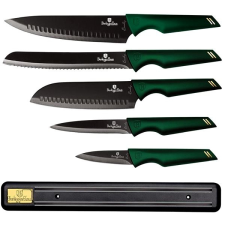 Berlingerhaus Emerald Collection késkészlet mágneses tartóval - 6 db kés és bárd
