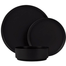 Berlingerhaus Matte Black Collection tányérkészlet - 18 db tányér és evőeszköz