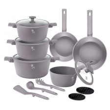 Berlingerhaus Taupe Collection Titán bevonatos edénykészlet, 15 db edény