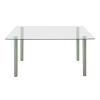  Berna 140 cm szögletes üveg étkezőasztal