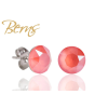 Berns Dots fülbevaló matt korall színű Berns eredeti európai® kristállyal