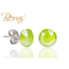 Berns Dots fülbevaló matt lime színű Berns eredeti európai® kristállyal